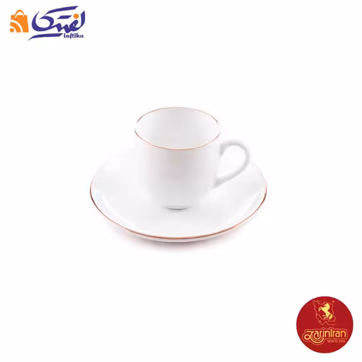 سرویس قهوه خوری ایتالیا اف چینی زرین طرح زرین رزگلد