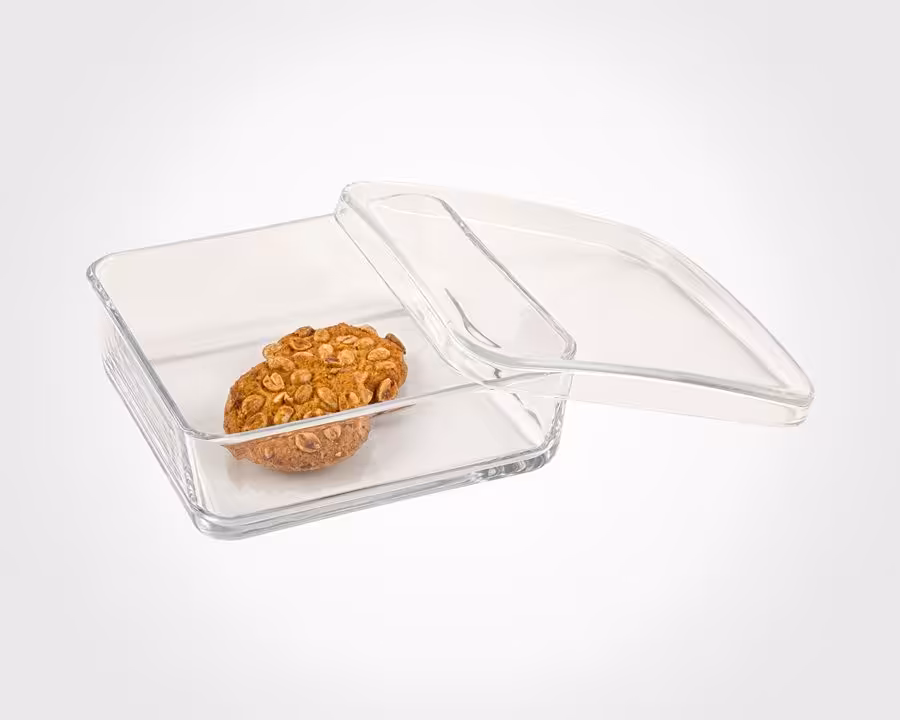 بیسکوییت خوری شیشه ای لیمون کد 2154