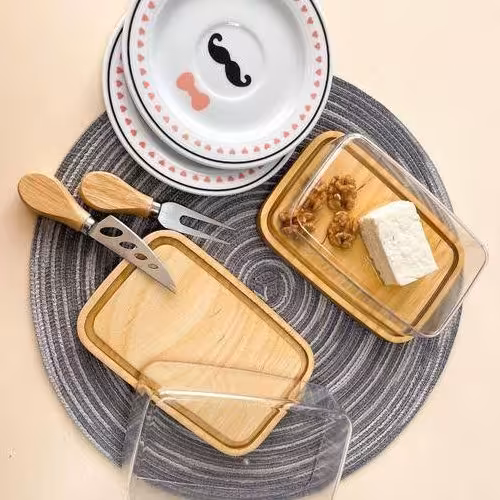 جای کره و پنیر چوبی مدل رایکا