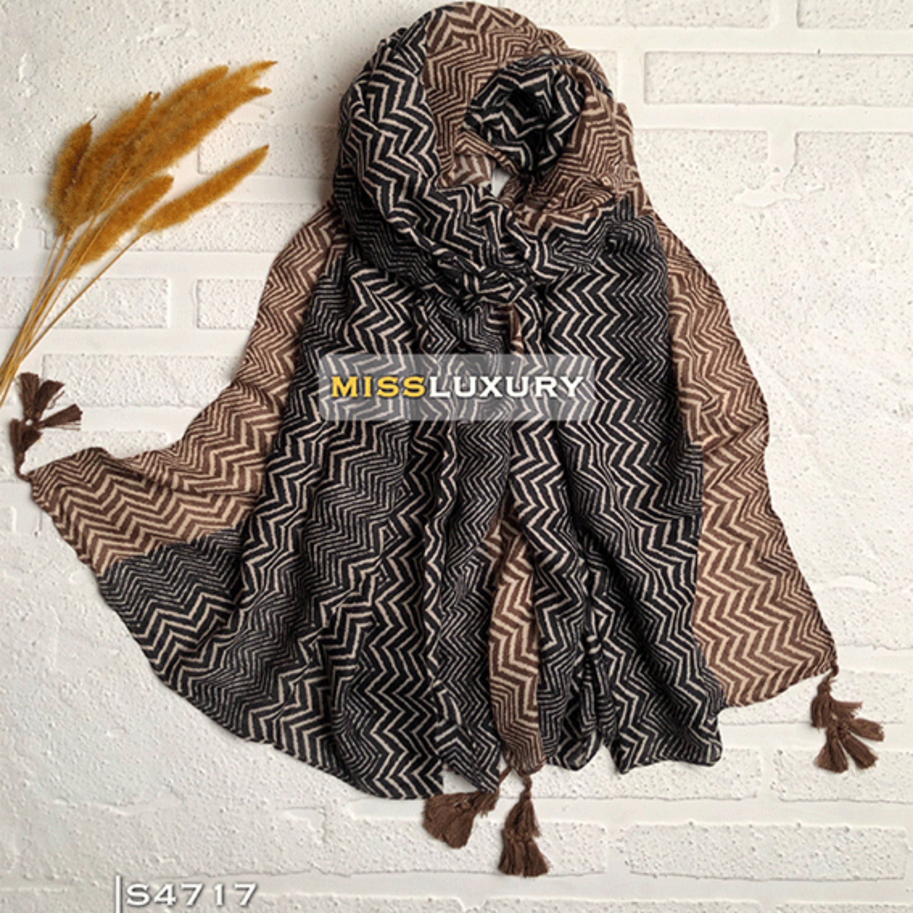 شال نخ پنبه کشمیری S4717