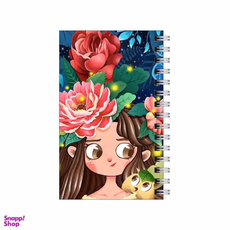 دفترچه یادداشت 60 برگ مدل To Do List طرح دختر و تاج گل کد 0597271