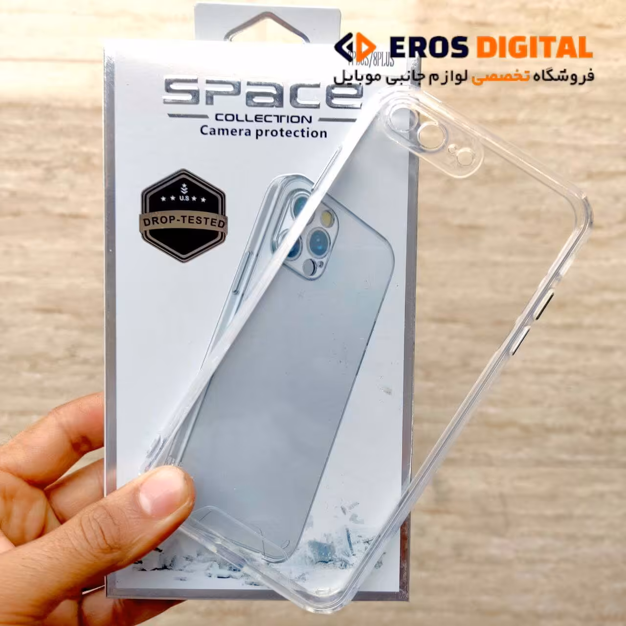 قاب شفاف iPhone 7 Plus مدل Space Collection محافظ لنز دار