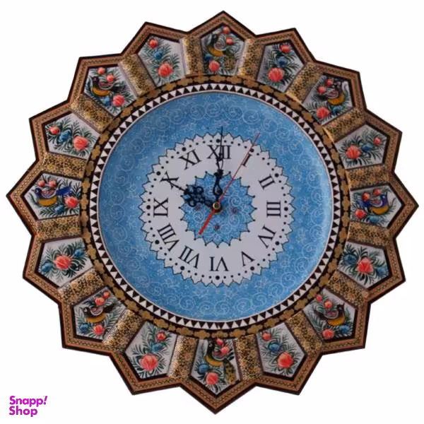 ساعت دیواری خاتم و میناکاری مارکت لند کد Mkh165