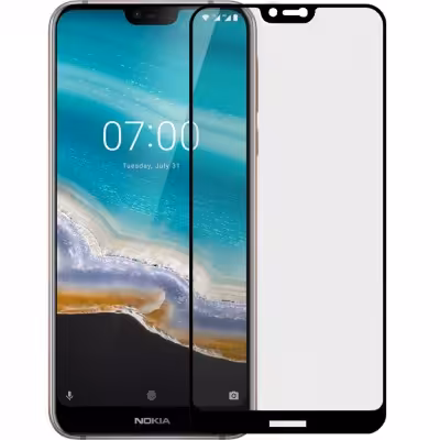 محافظ صفحه نمایش گلس فول چسب با پوشش دهی کامل گوشی نوکیا 7.1 مدل 9D