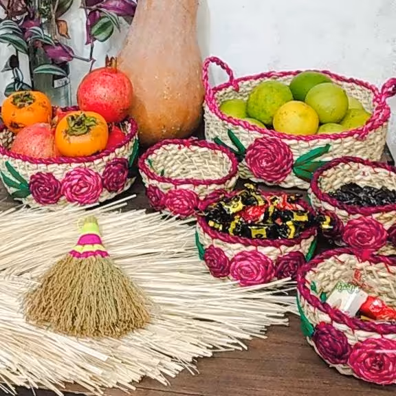 کاسه های آجیل خوری حصیری برای یلدا