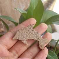 پیکسل چوبی طرح دلفین ساخته شده از چوب گردو 