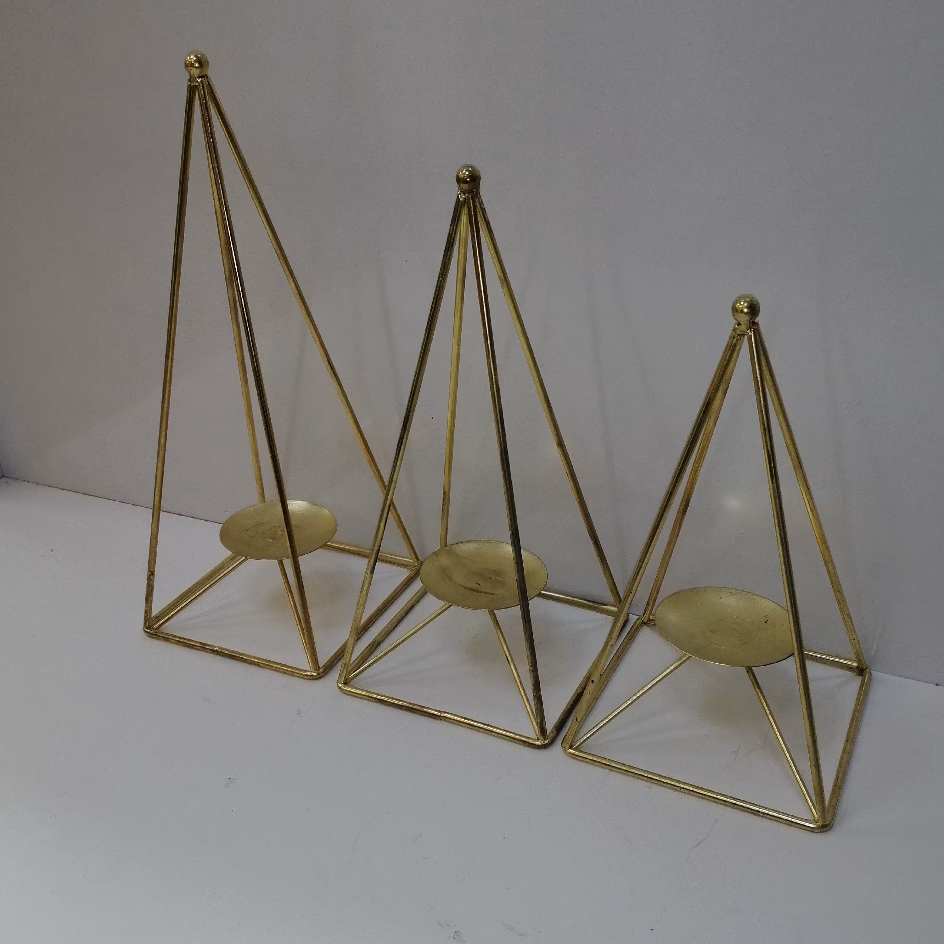 جا شمعی سرخپوستی طلایی