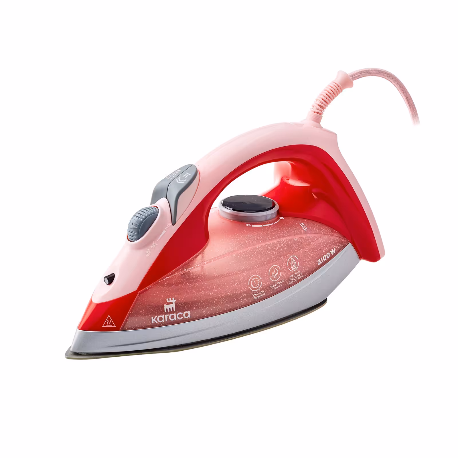 اتو بخار کاراجا رنگ صورتی کد 502000193