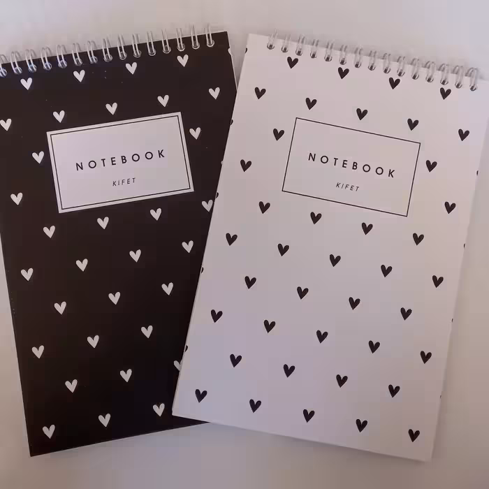 دفتر فنر از بالا طرح قلبی و توپی