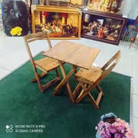 میزوصندلی تاشو چوبی 