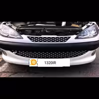 جلو پنجره طرح سورنتو پژو 206 RC (جلوپنجره توری نگین دار) آستر سفید

