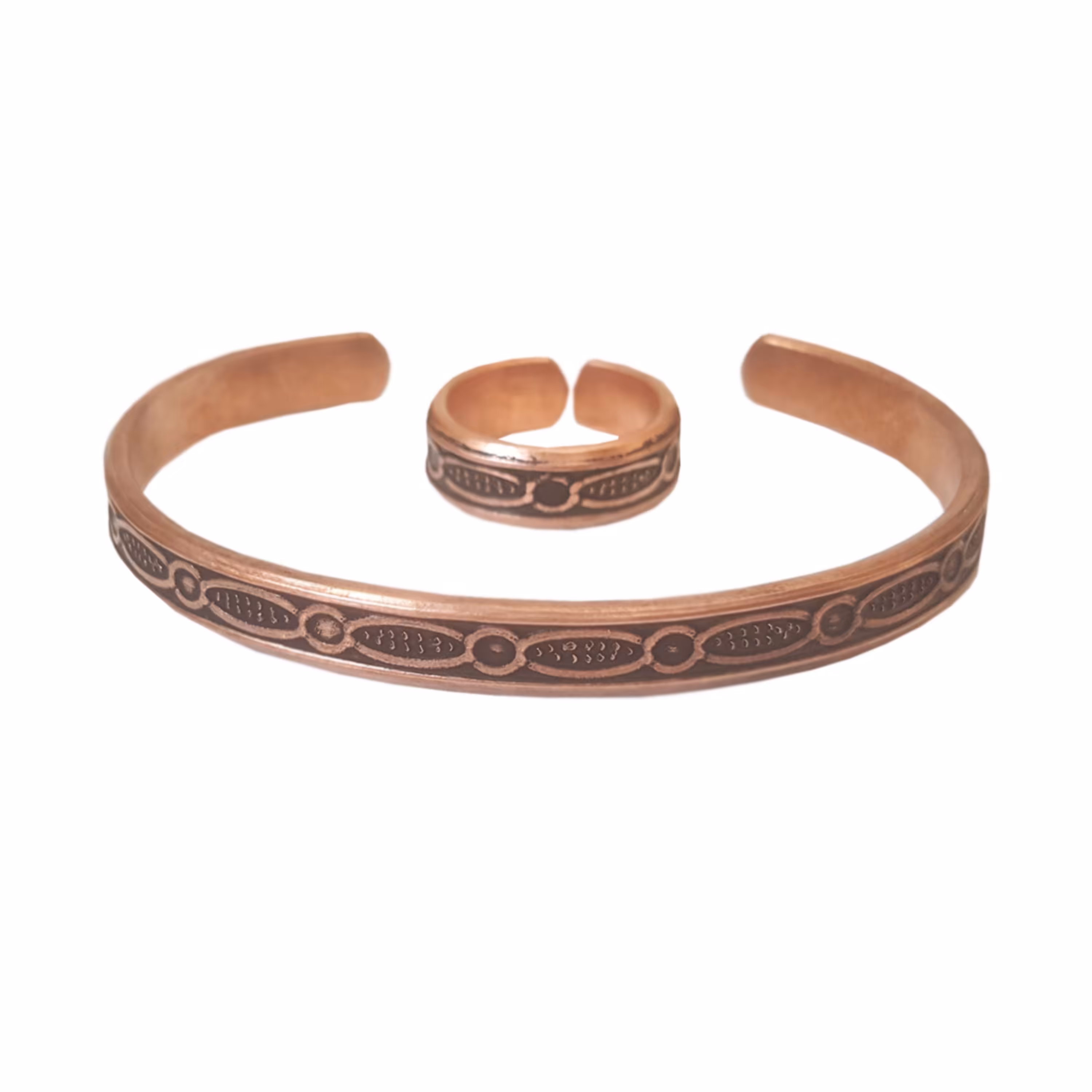 نیم ست دستبند و انگشترحلقه بیضی کد JW153-2