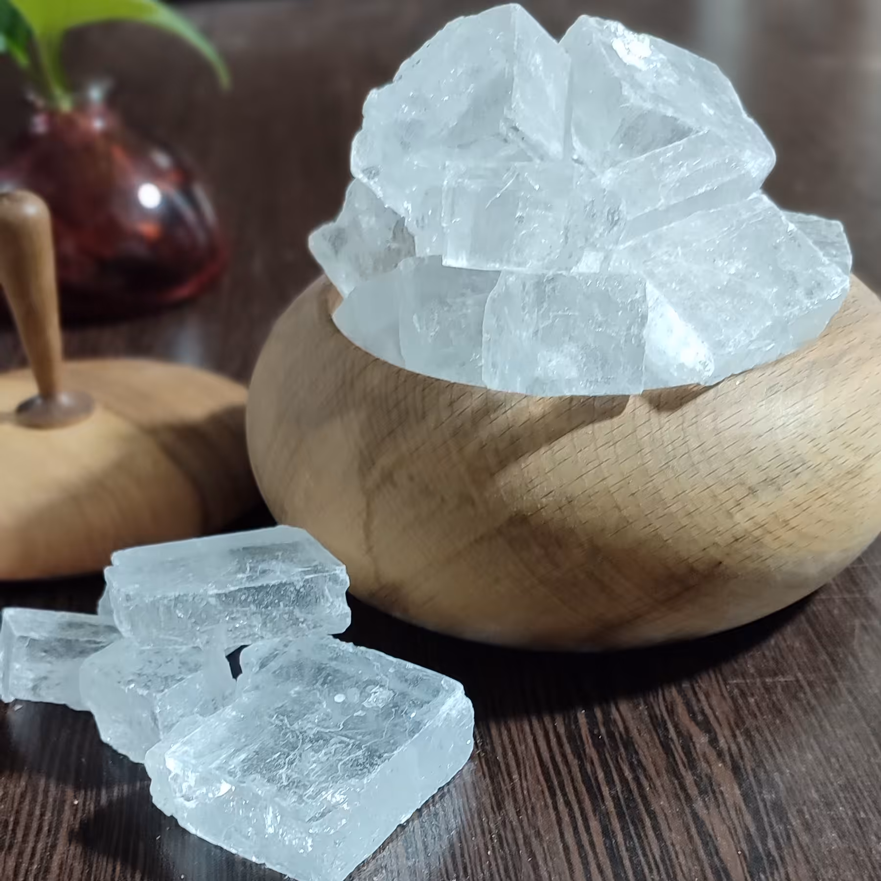 سنگ نمک ، دلنمک ، نمک کریستال درشت در بسته ی یک و نیم کیلویی