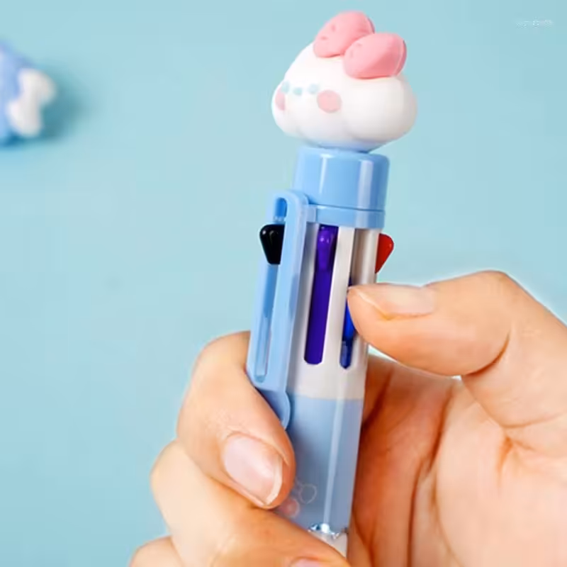 خودکار ده رنگ فانتزی طرح ابر کیوت