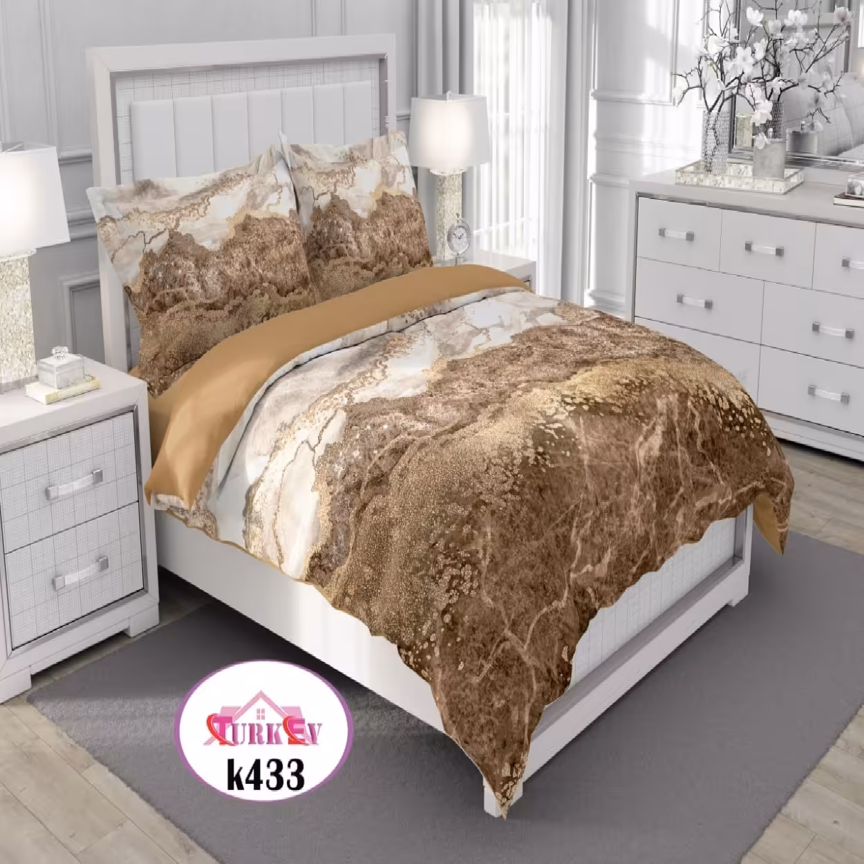 سرویس روتختی ترک إو turkev کد K-433 دونفره 6 تکه