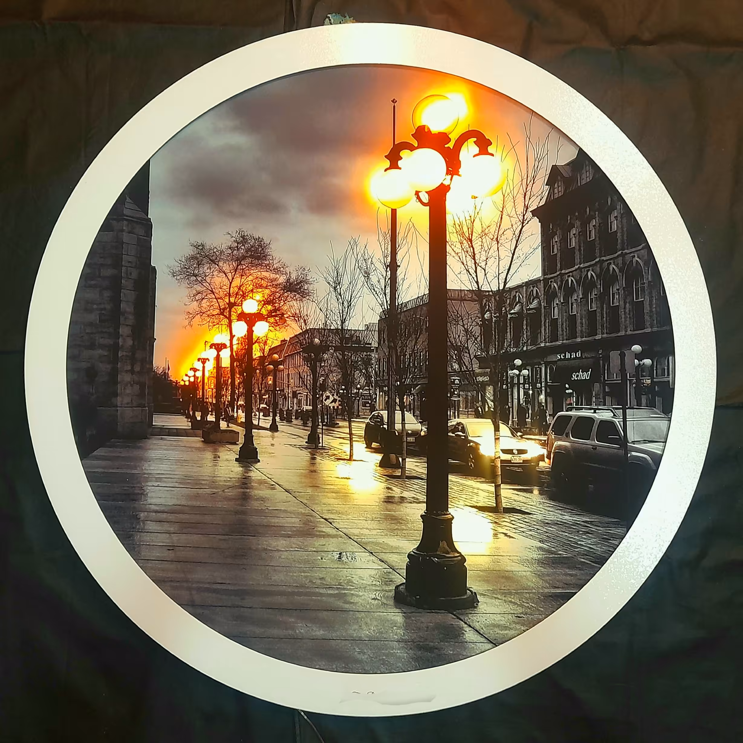 تابلو بک لایت گرد(قاب نما)