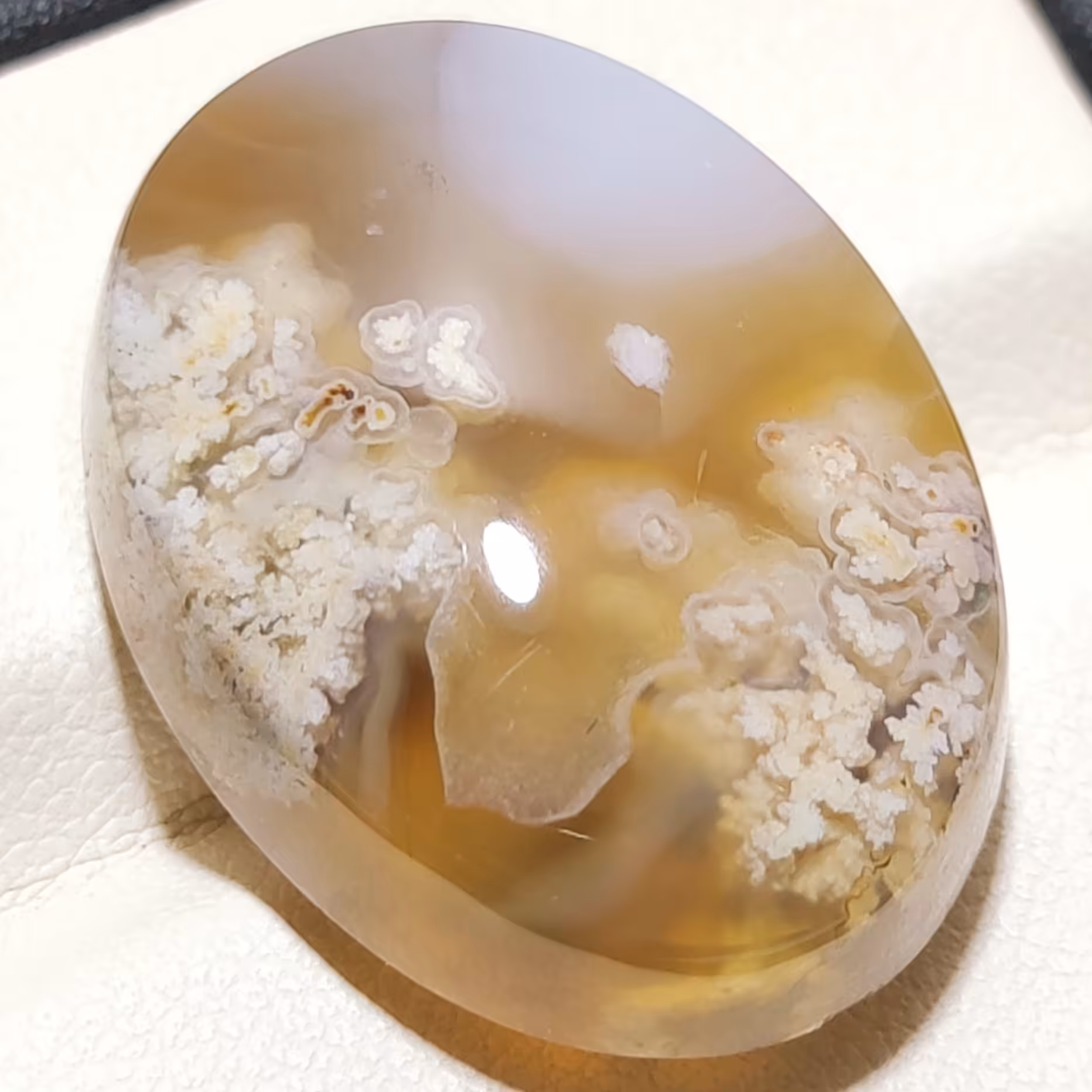 نگین سنگ عقیق شجر منظره پاییزه کلکسیونی 