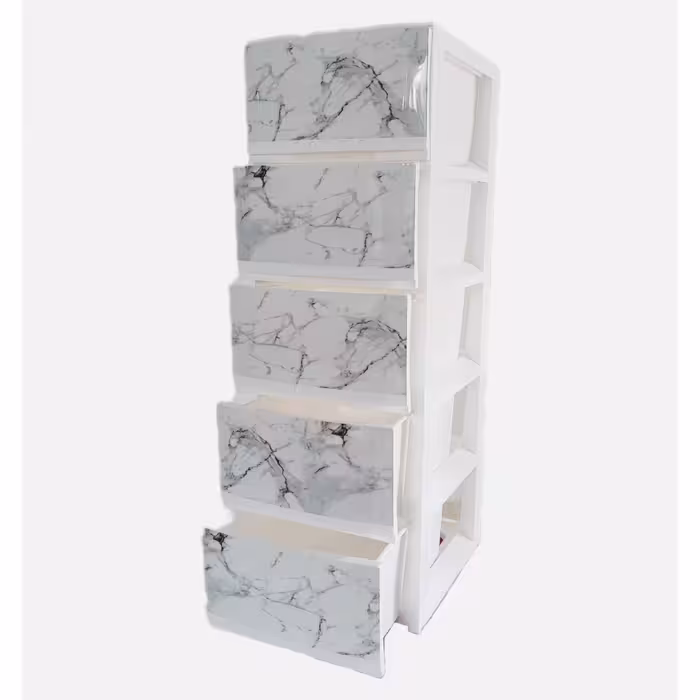 فایل کشویی تسا 5 طبقه طرح مارینا سفید رنگ مثل تصویر   