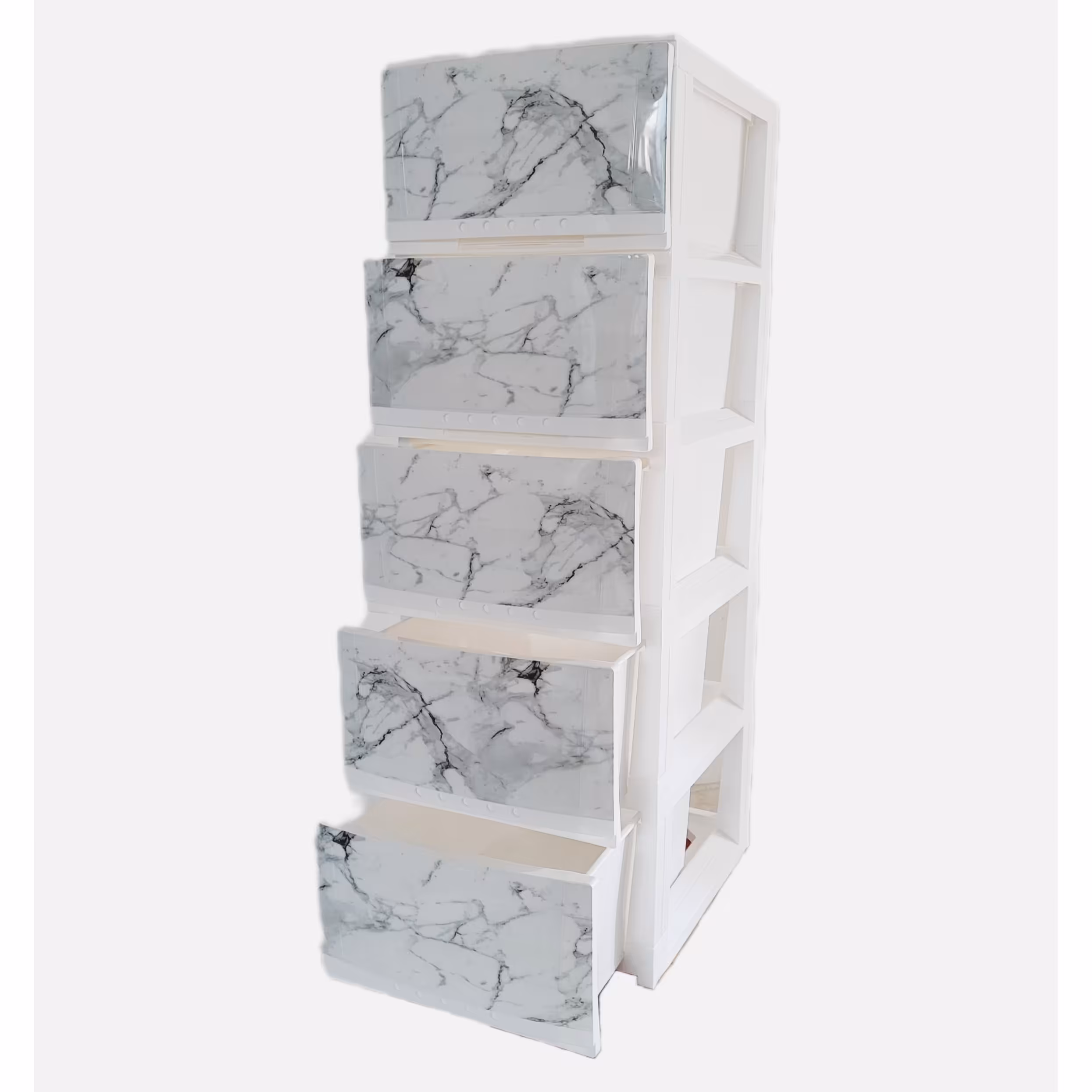 فایل کشویی تسا 5 طبقه طرح مارینا سفید رنگ مثل تصویر   