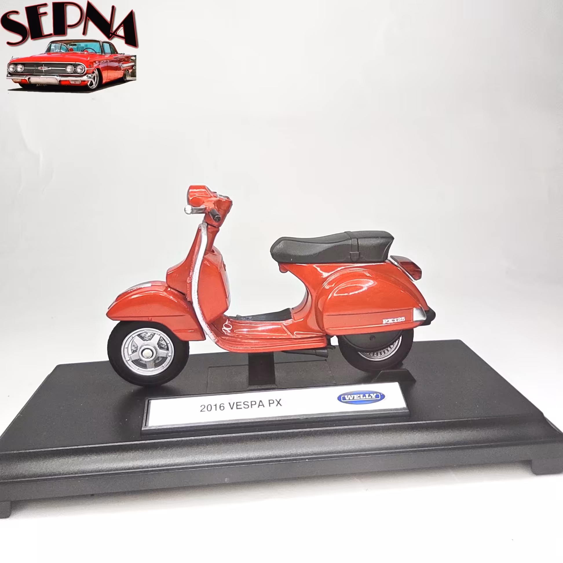ماکت فلزی وسپا px 2016  برند ویلی 125 سی سی مقیاس 1/18