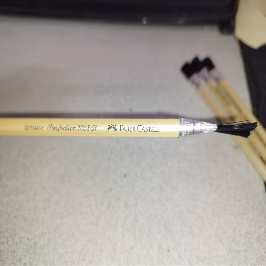 محو کن به همراه فرچه فابرکاستل اصل ( پاک کن مدادی )  مدل 7058B