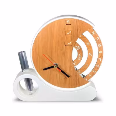 ساعت رومیزی سفید دارای تقویم
