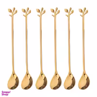 قاشق شربت خوری مدل برگ کد 00671 مجموعه 6 عددی