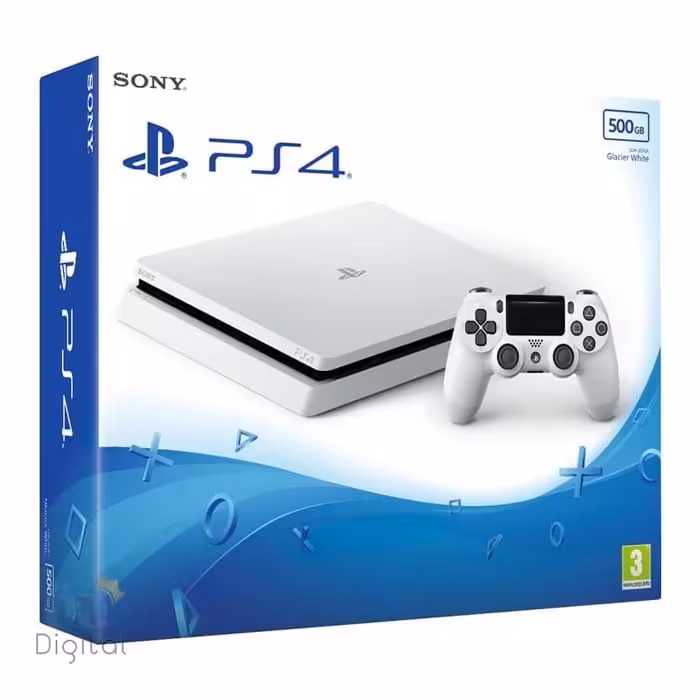 کنسول سونی مدل PlayStation 4 Slim ظرفیت 500 گیگابایت Glacier White ریجن 2 (کپی خور)