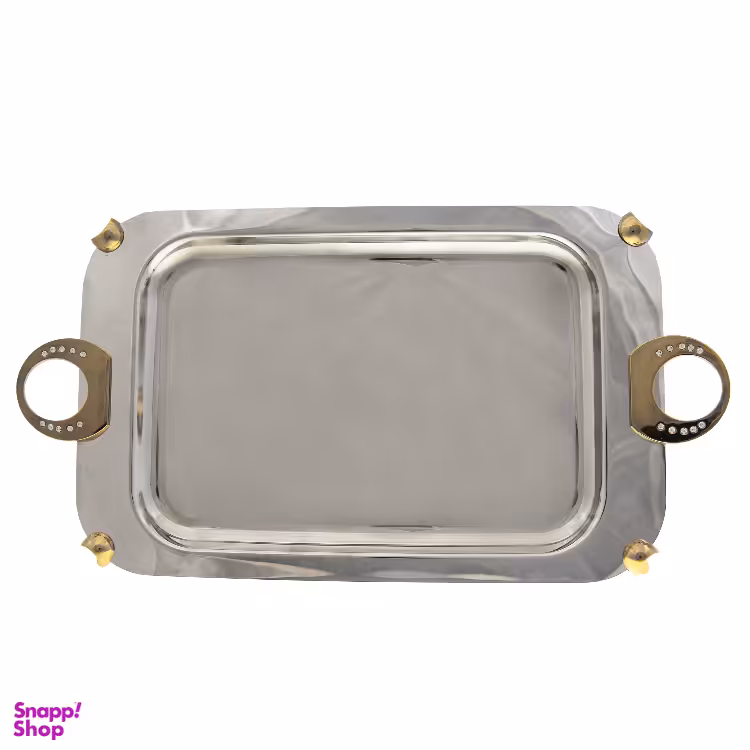 سینی طرح مستطیل مدل استیل کد 02