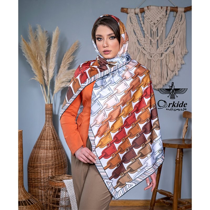 روسری نخ ابریشم گارزا قواره 130 سانت GK122486