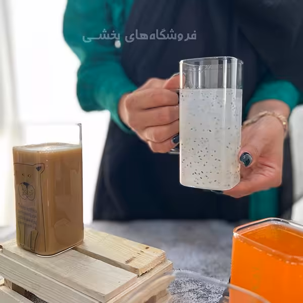 لیوان پیرکس مدل دسته دار ساده کد 008