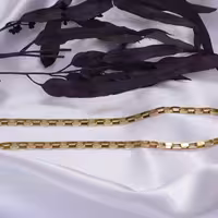 زنجیر استیل آجری طلایی  بافت درشت 
