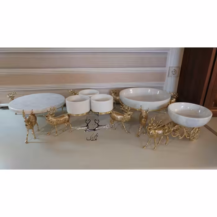 ست کامل ظروف پذیرایی برنجی