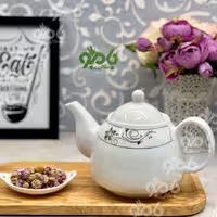 قوری چینی سفید لندنی بزرگ