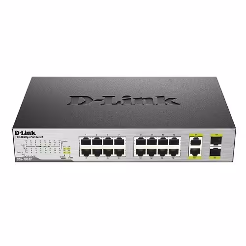 D-Link DES-1018P 18-Port Fast Ethernet PoE Switch