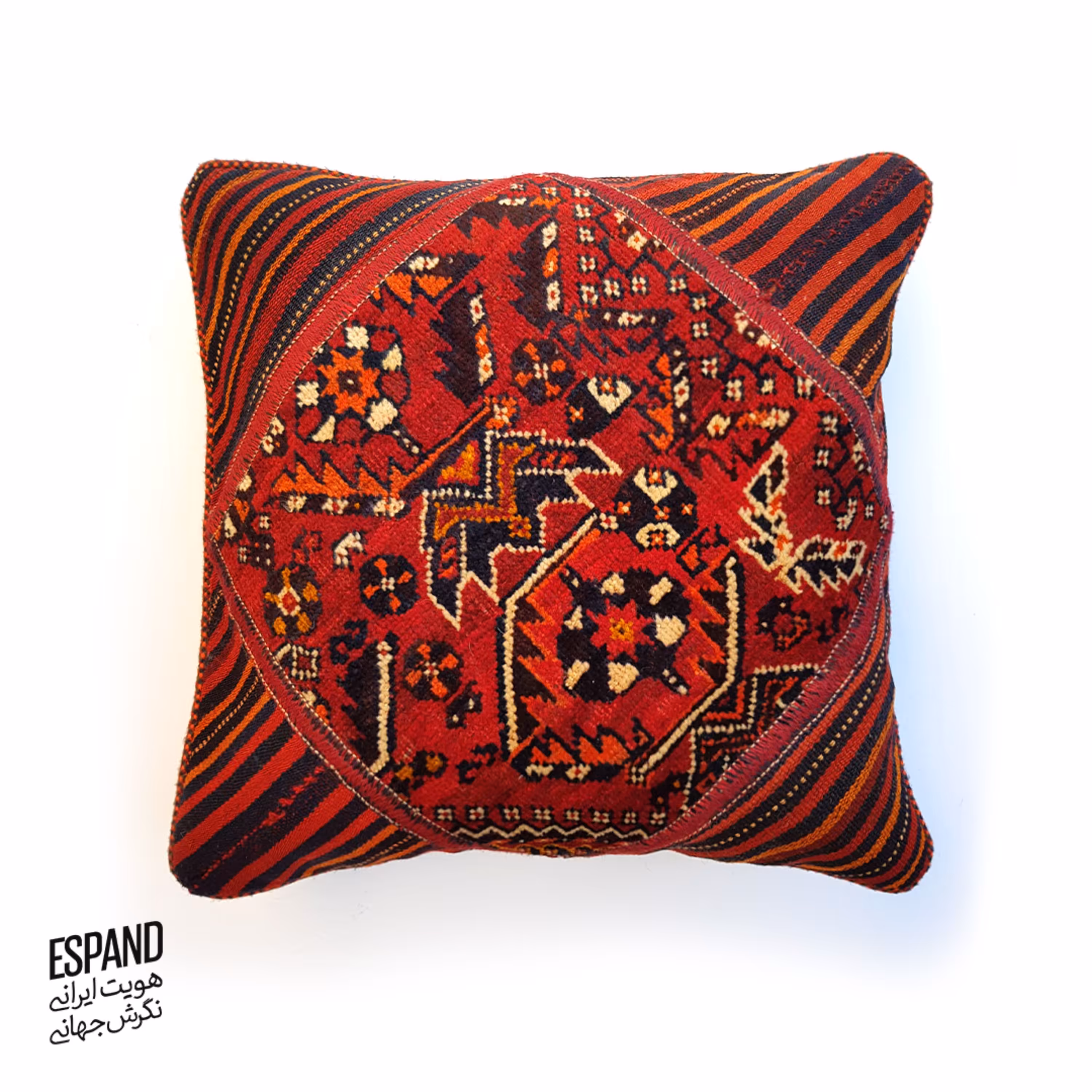 کوسن 40/40 تکه دوزی قالی دستباف 3