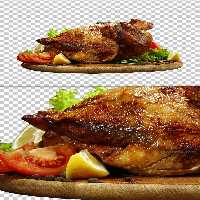 عکس مرغ سوخاری دوربری | گرافیک با طعم تربچه