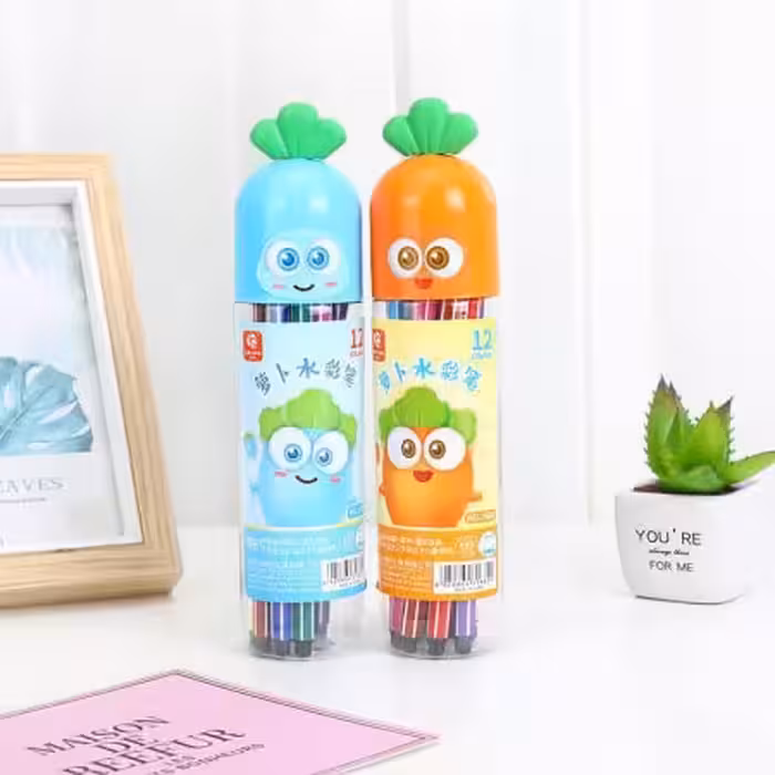 ماژیک رنگ آمیزی 12 رنگ طرح هویج