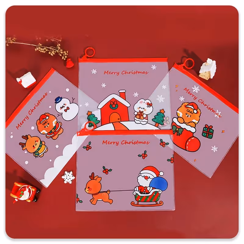 کاور a5 و جامدادی طرح کریسمس