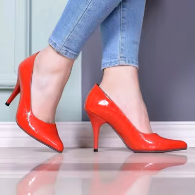 کفش پاشنه دار زنانه مجلسی. طرح سنگی