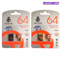 فلش مموری کوئین تک مدل  RACE C ظرفیت 64 گیگابایت USB 3.0 به همراه تبدیل USB به تایپ سی