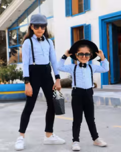 لباس مجلسی ست خواهر برادری به همراه ساسبندو پاپیون