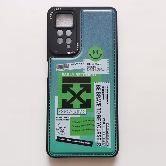 قاب طرحدار ژله ای محکم off white گوشی شیائومی Redmi note 11 pro