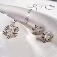 نیم ست نقره زنانه تایلندی همراه زنجیر کد 22