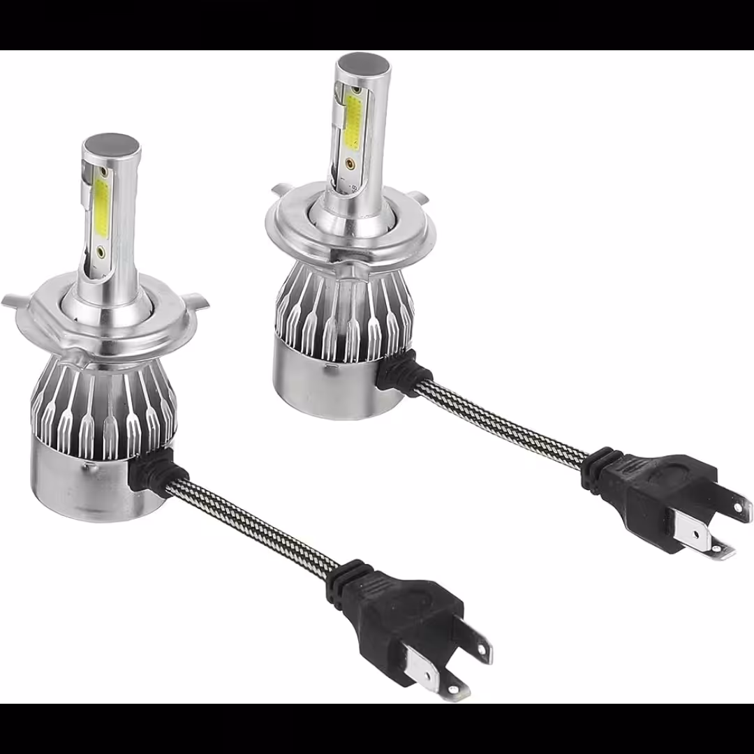 هدلایت پایه H4 h4دو کنتاک سه فیش بسته دو عددی رنگ سفید