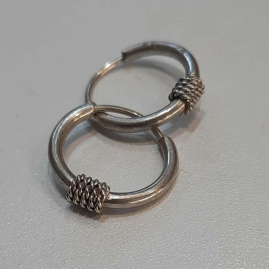گوشواره نقره حلقه ای