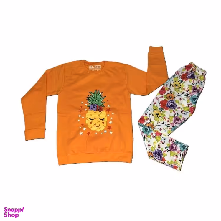 ست بلوز و شلوار بچگانه کد 986 رنگ نارنجی