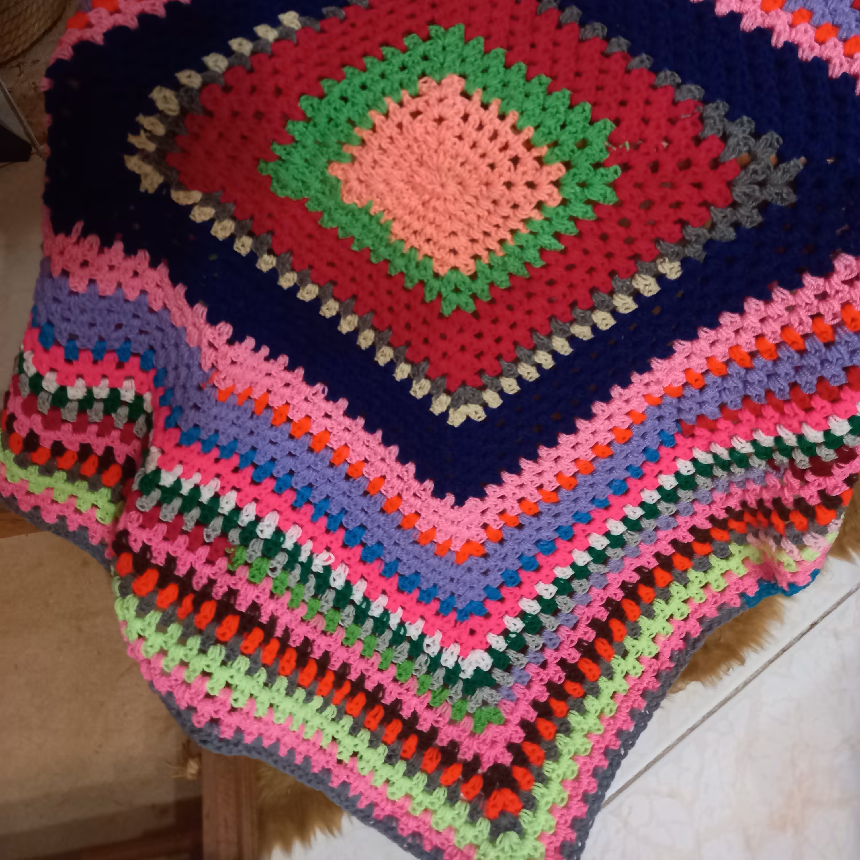 شال مبل رنگی رنگی دستبافت