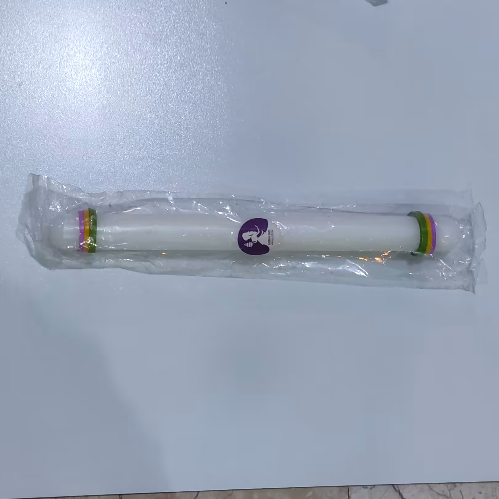 وردنه فوندانت تفلون 30سانت مخصوص فوندانت سفید  سه حلقه تنظیم