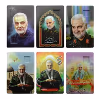 101438-یک عدد جورچین سردار سلیمانی 7.5در11سانت 12قطعه طرحهای متنوع